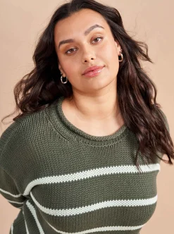 La Ligne Marina Sweater Army/Mint Cheap