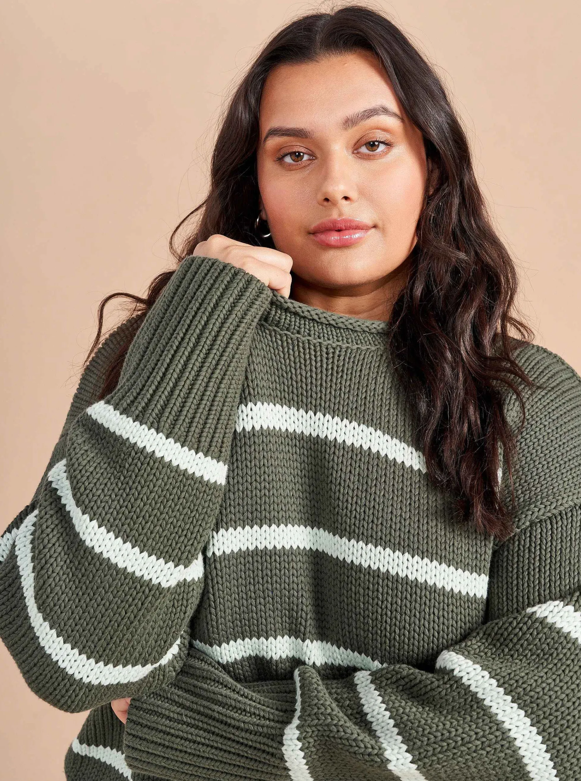 La Ligne Marina Sweater Army/Mint Cheap