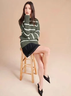 La Ligne Marina Sweater Army/Mint Cheap