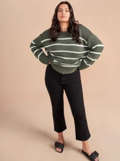 La Ligne Marina Sweater Army/Mint Cheap