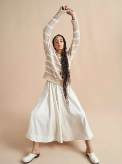 La Ligne Marina Sweater Camel/Cream Sale