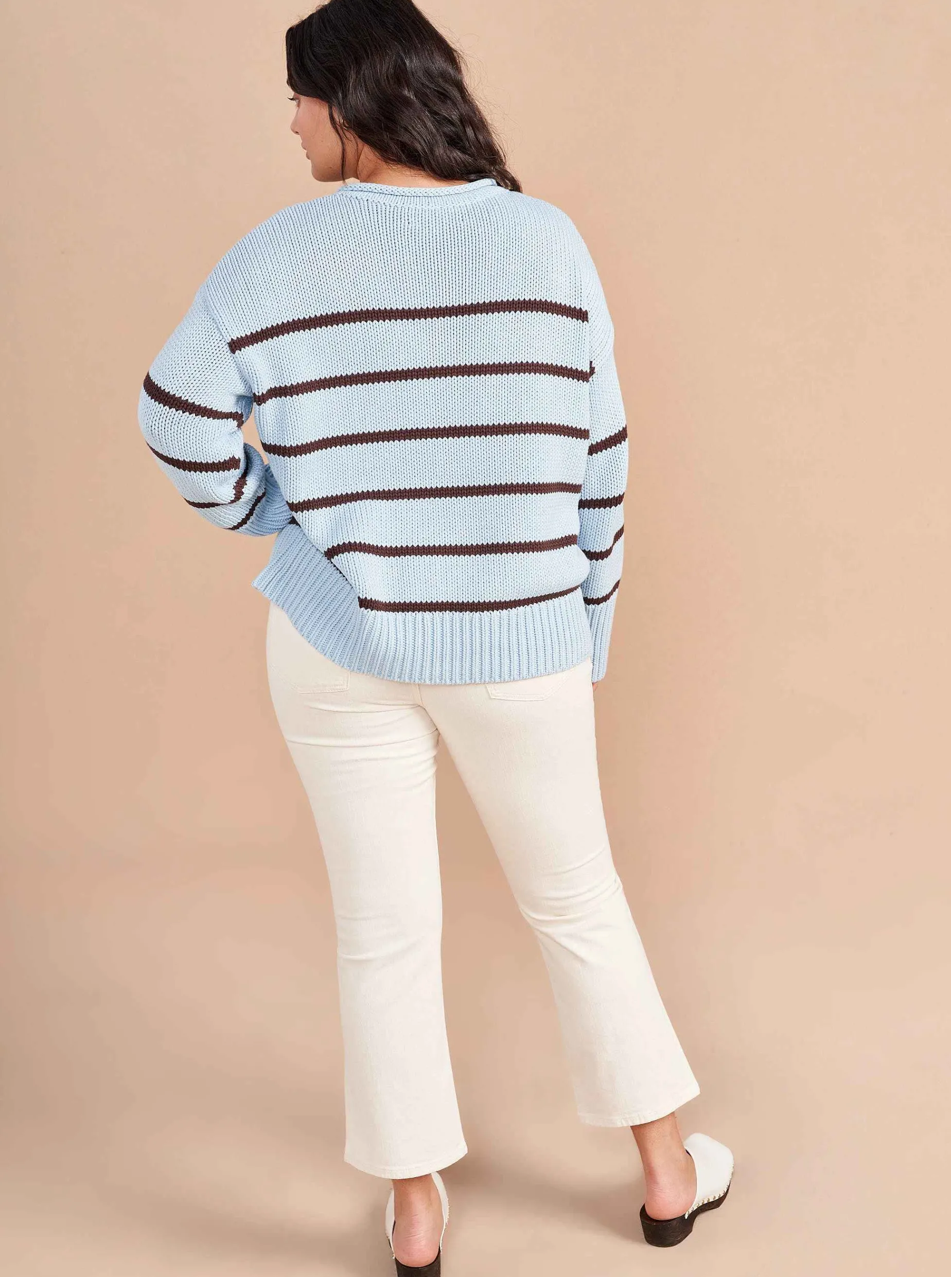 La Ligne Marina Sweater Sky/Chocolate New