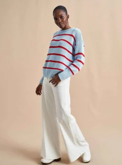 La Ligne Marina Sweater Periwinkle/Poppy Hot