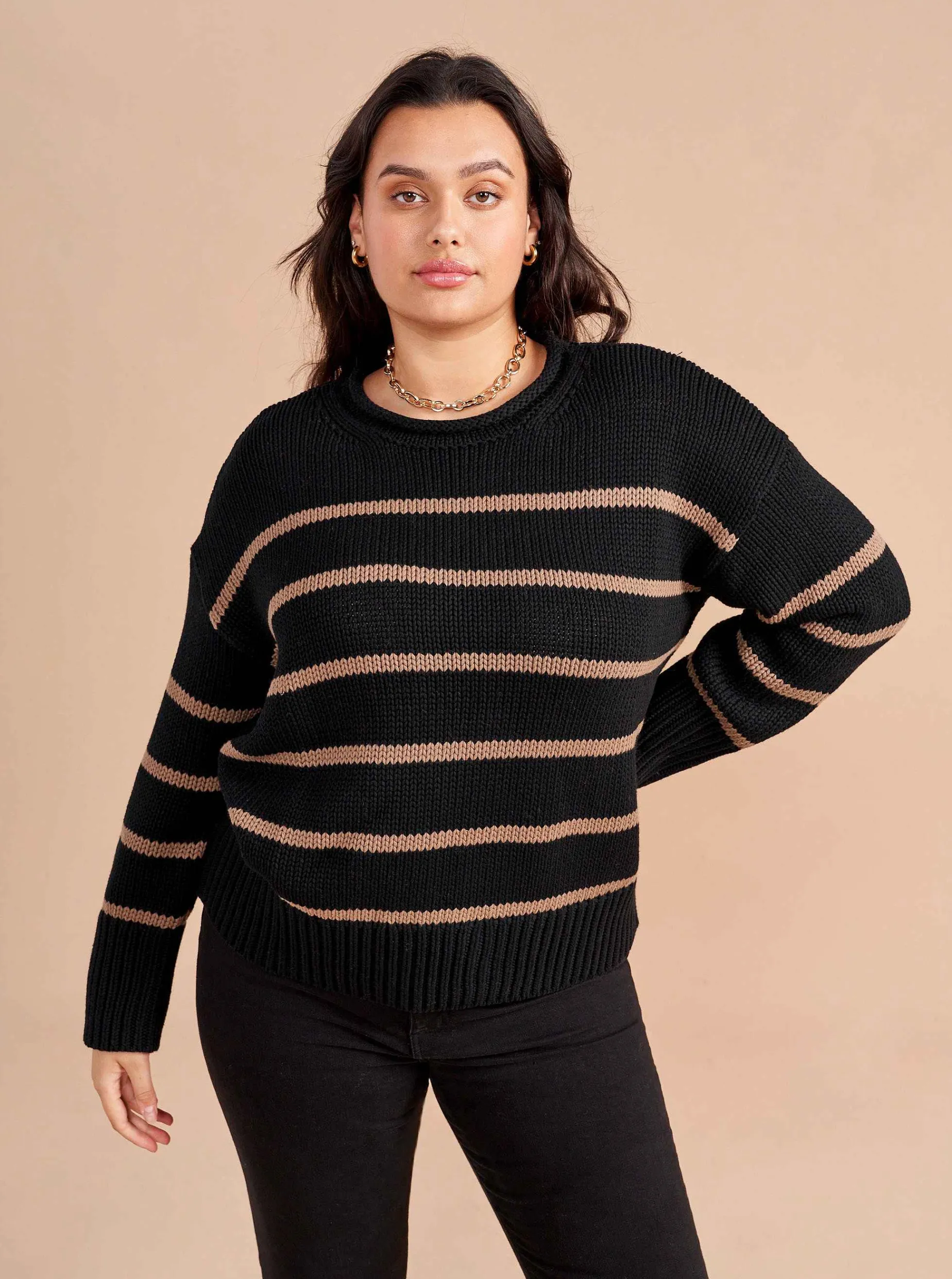 La Ligne Marina Sweater Black/Tan Online