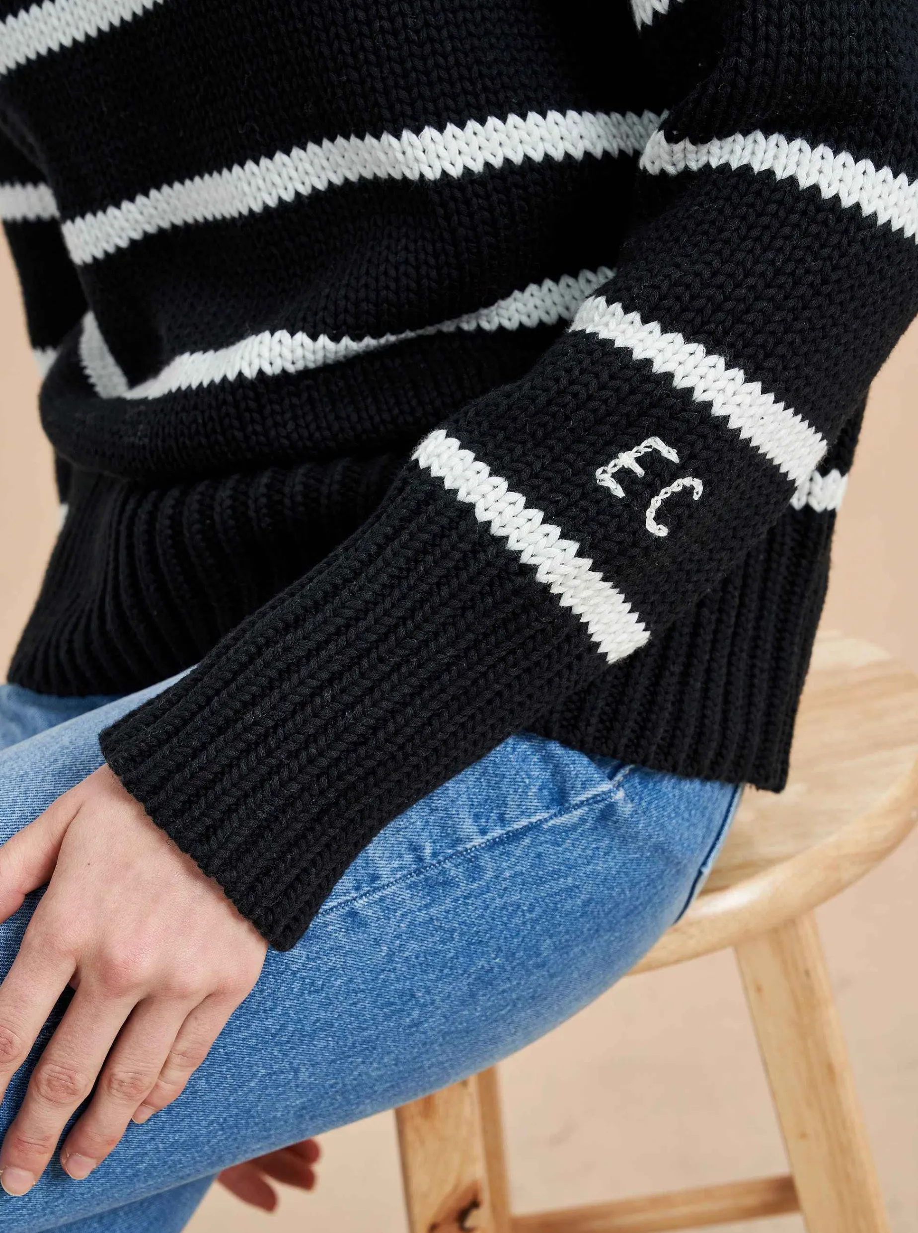 La Ligne Marina Sweater Black/Tan Online