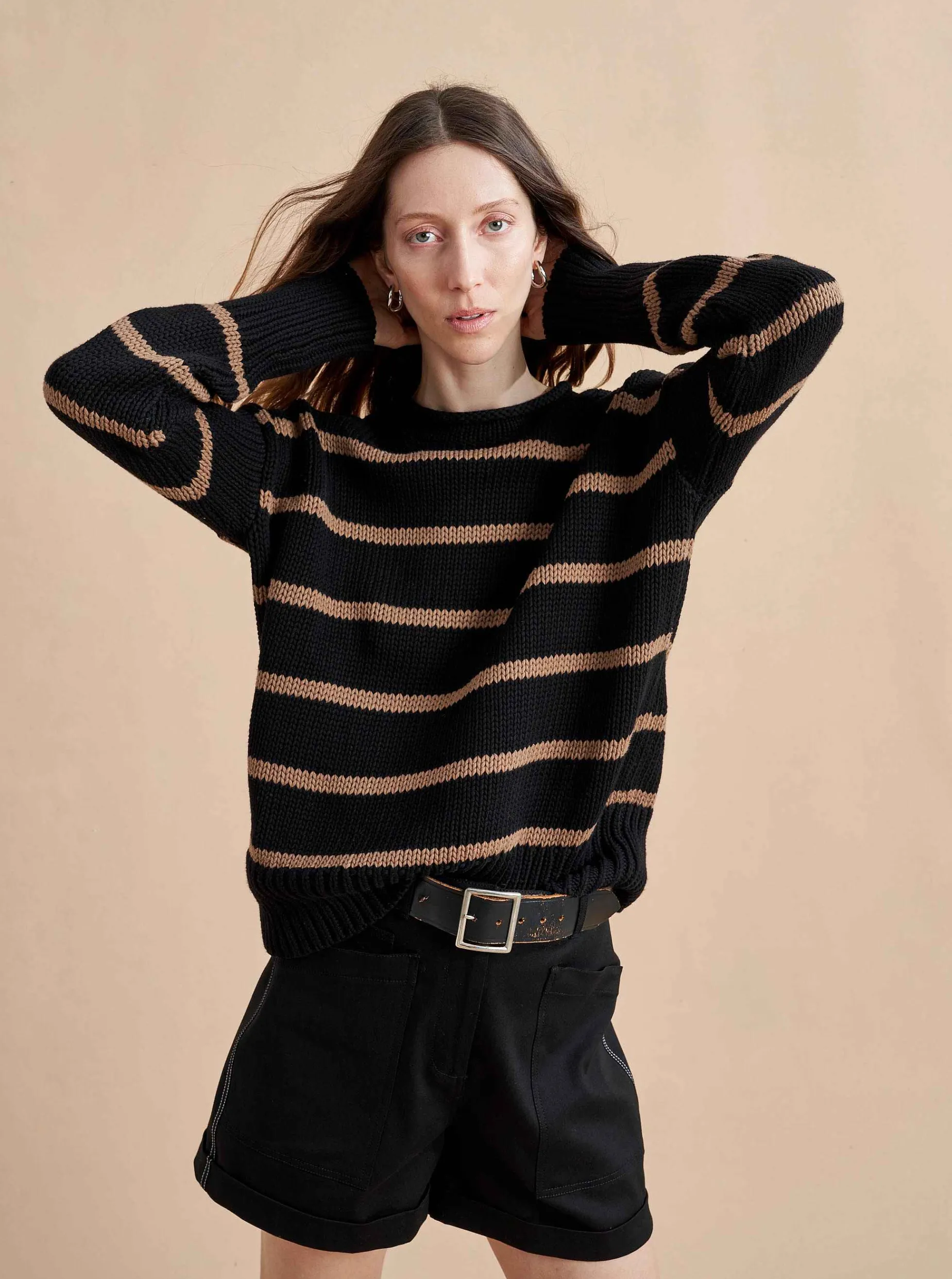 La Ligne Marina Sweater Black/Tan Online
