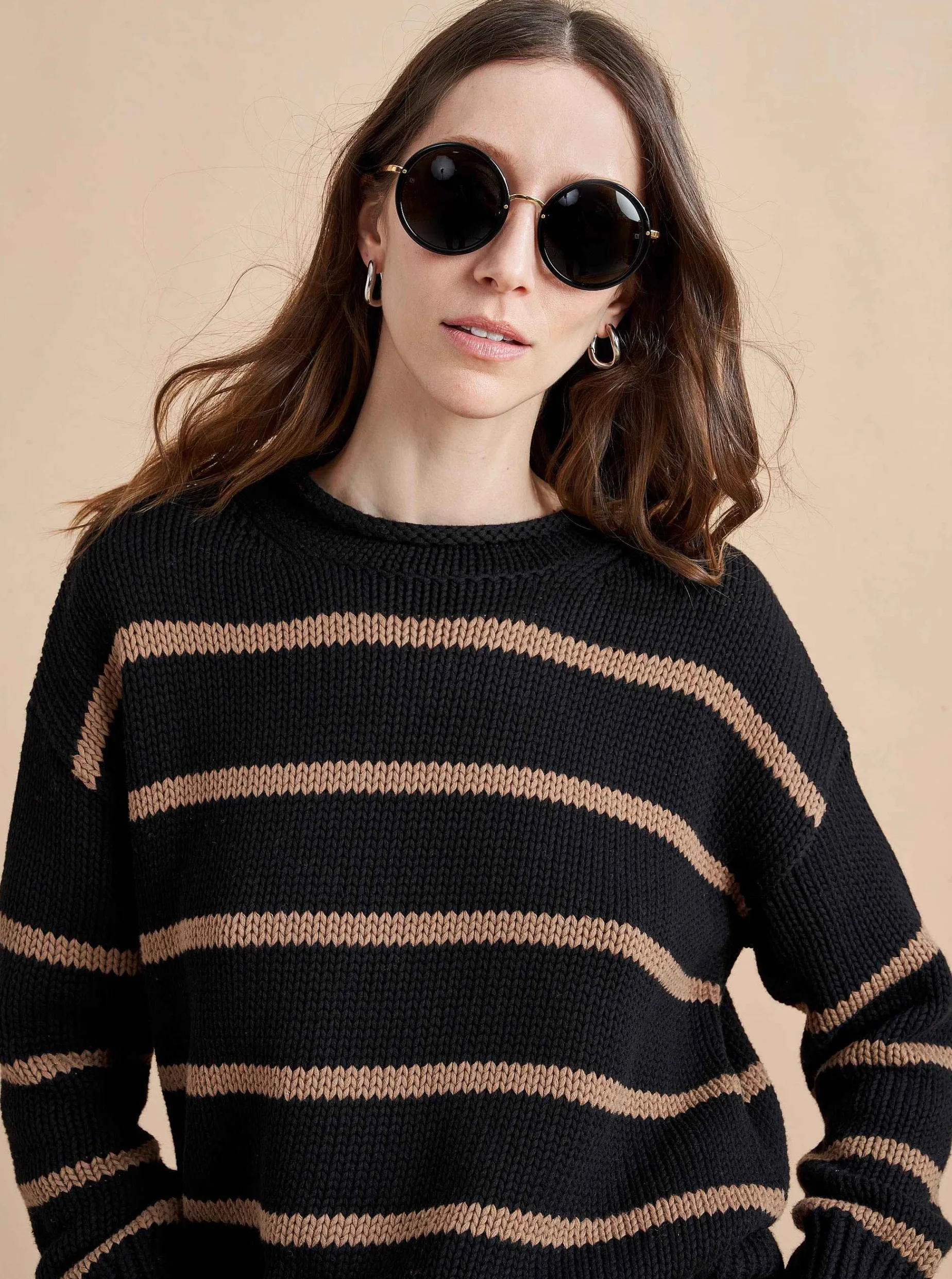 La Ligne Marina Sweater Black/Tan Online