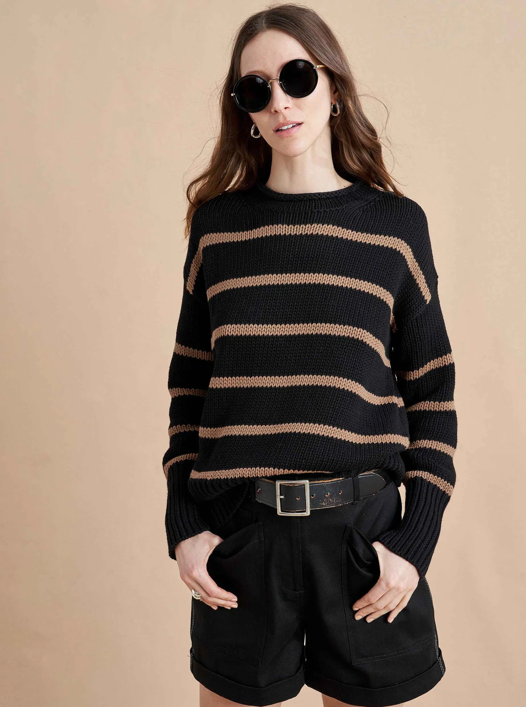 La Ligne Marina Sweater Black/Tan Online