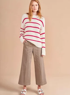 La Ligne Marina Sweater Cream/Raspberry Cheap