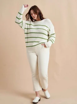 La Ligne Marina Sweater Cream/Palm New