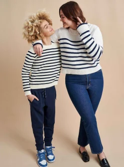 La Ligne Marini Sweater Cream/Navy Cheap