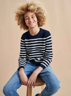 La Ligne Marini Sweater Navy/Cream Sale
