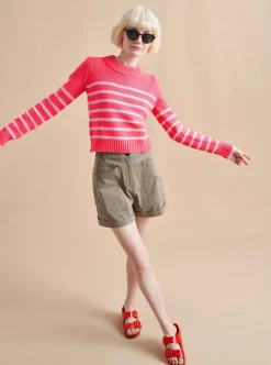 La Ligne Mini Marin Sweater Hot Pink/Bubblegum Flash Sale