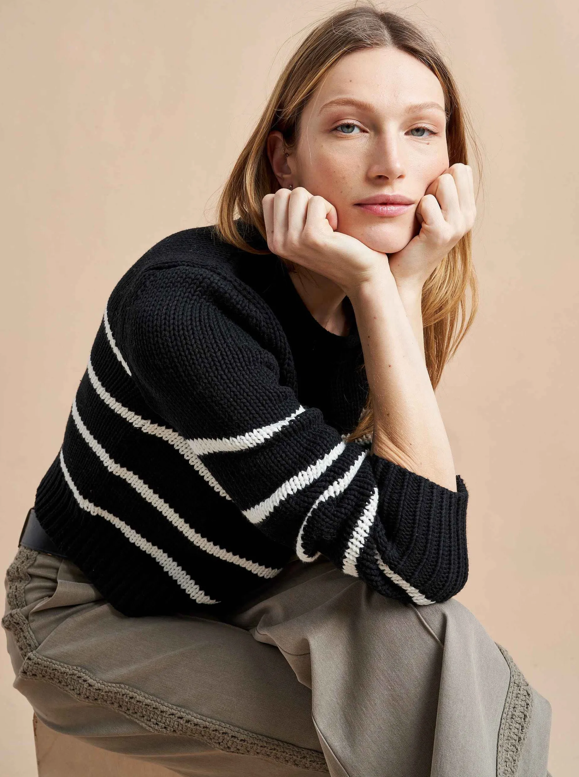 La Ligne Mini Marina Sweater Black/Cream Outlet