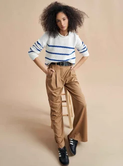 La Ligne Mini Marina Sweater Cream/Cobalt Fashion