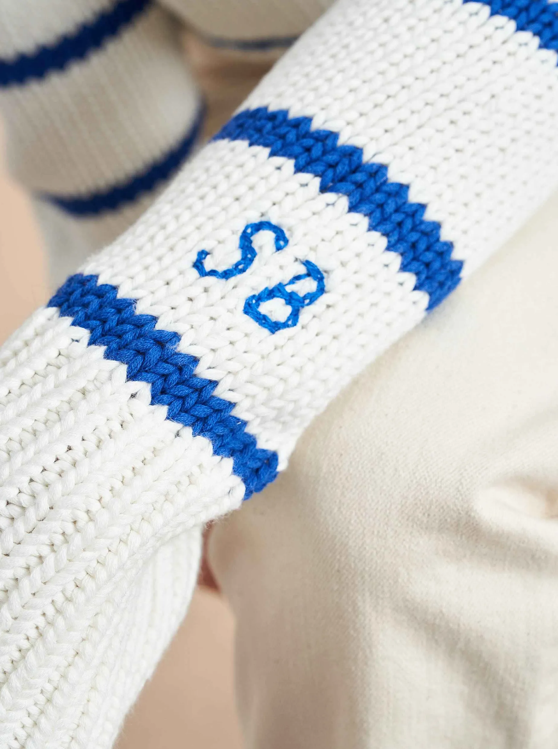 La Ligne Mini Marina Sweater Cream/Cobalt Fashion
