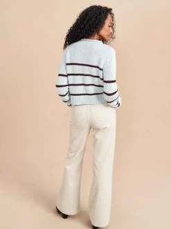 La Ligne Mini Marina Sweater Pale-Blue/Dark-Plum New