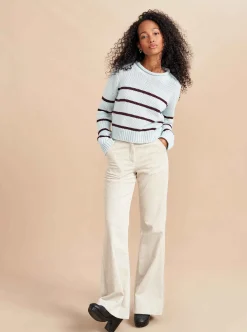 La Ligne Mini Marina Sweater Pale-Blue/Dark-Plum New