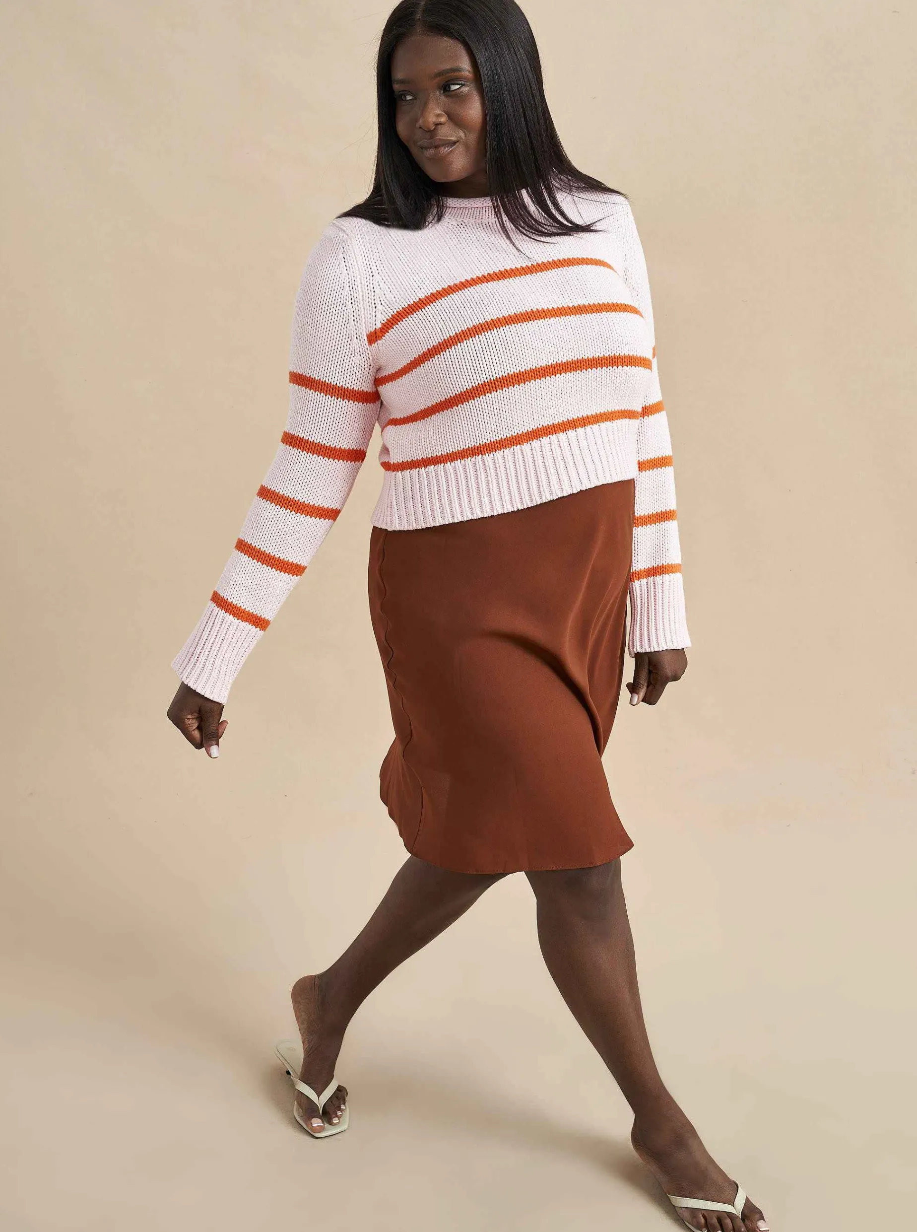 La Ligne Mini Marina Sweater Blush/Tangerine Hot