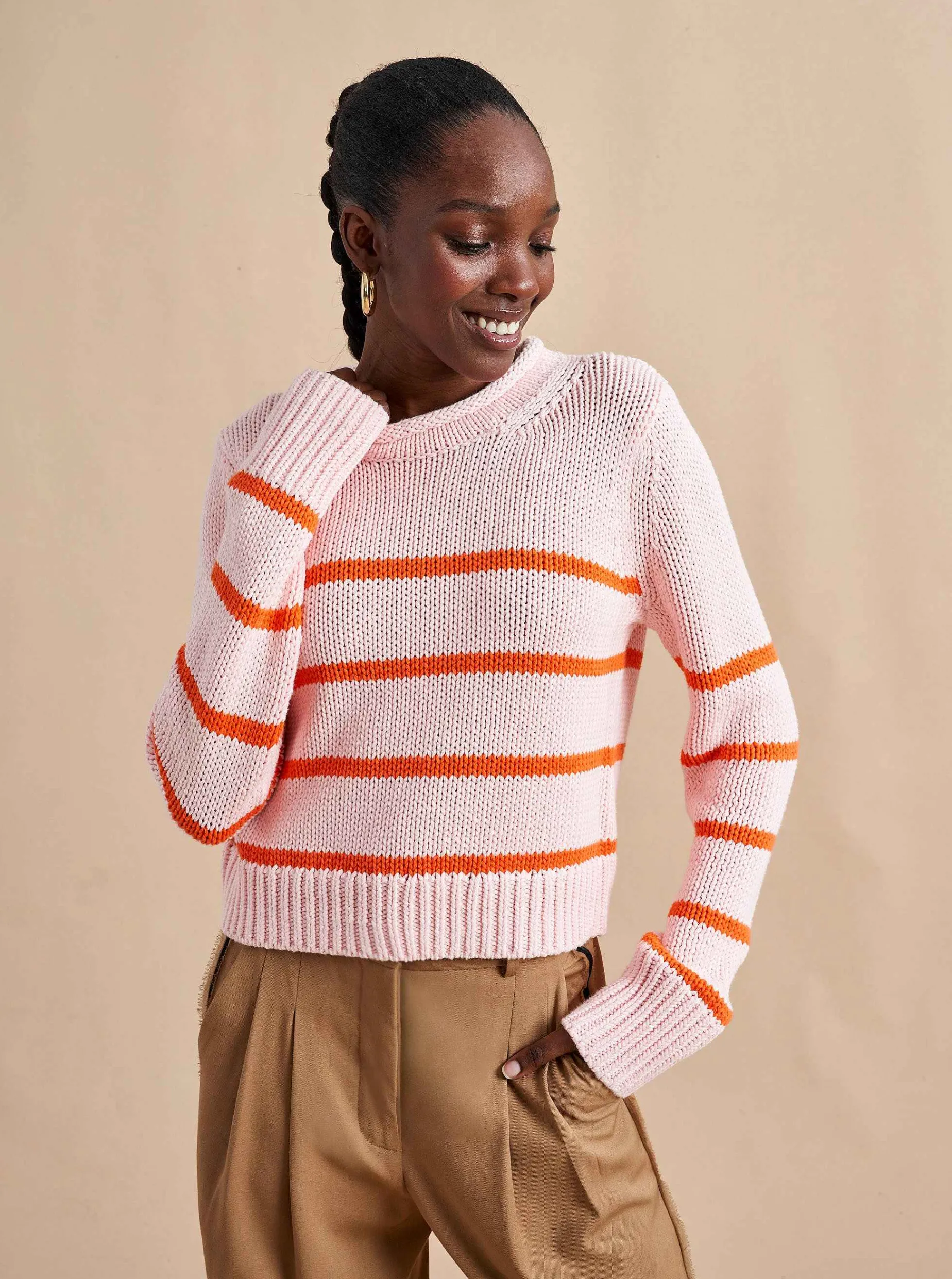 La Ligne Mini Marina Sweater Blush/Tangerine Hot
