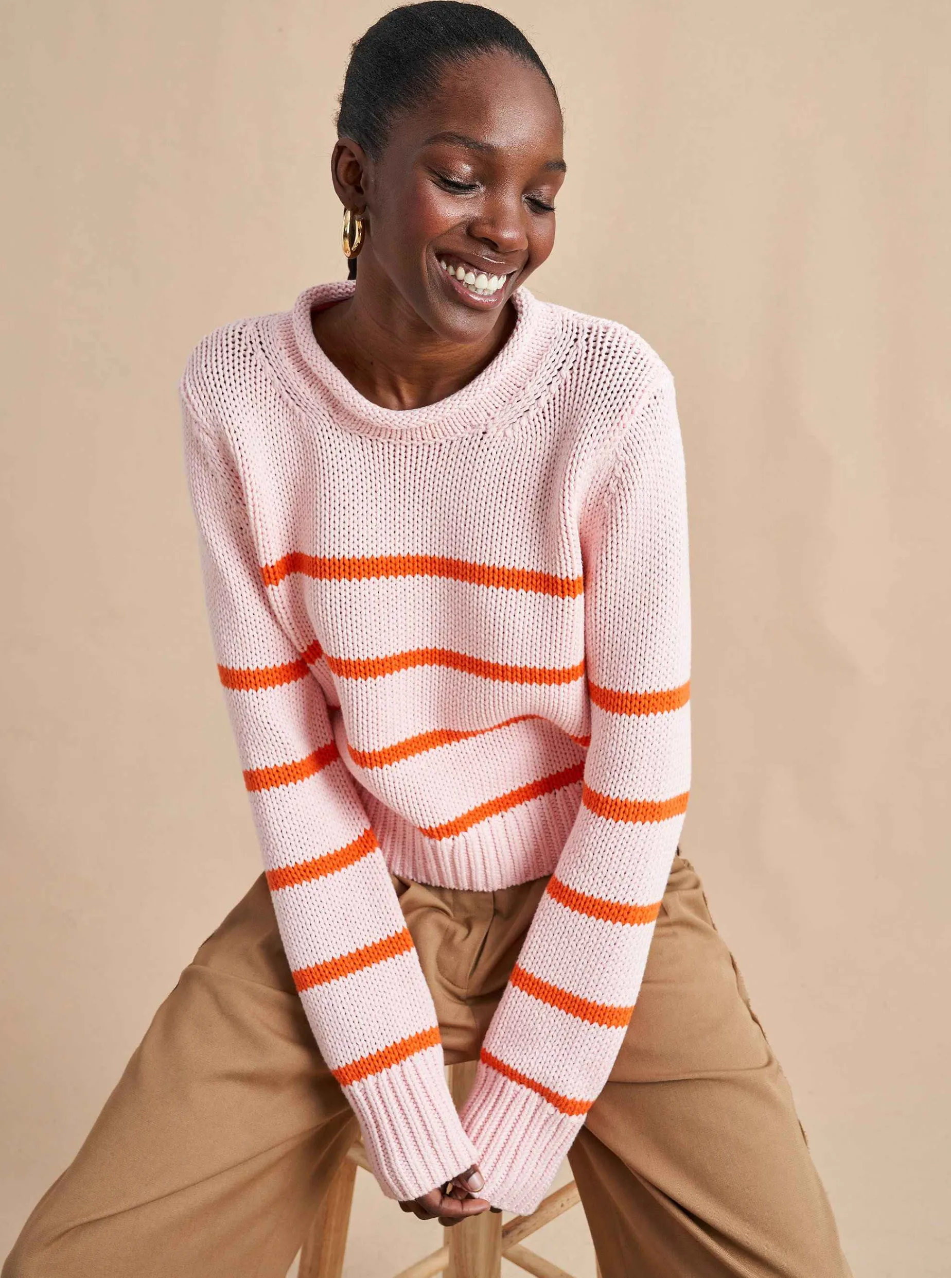 La Ligne Mini Marina Sweater Blush/Tangerine Hot