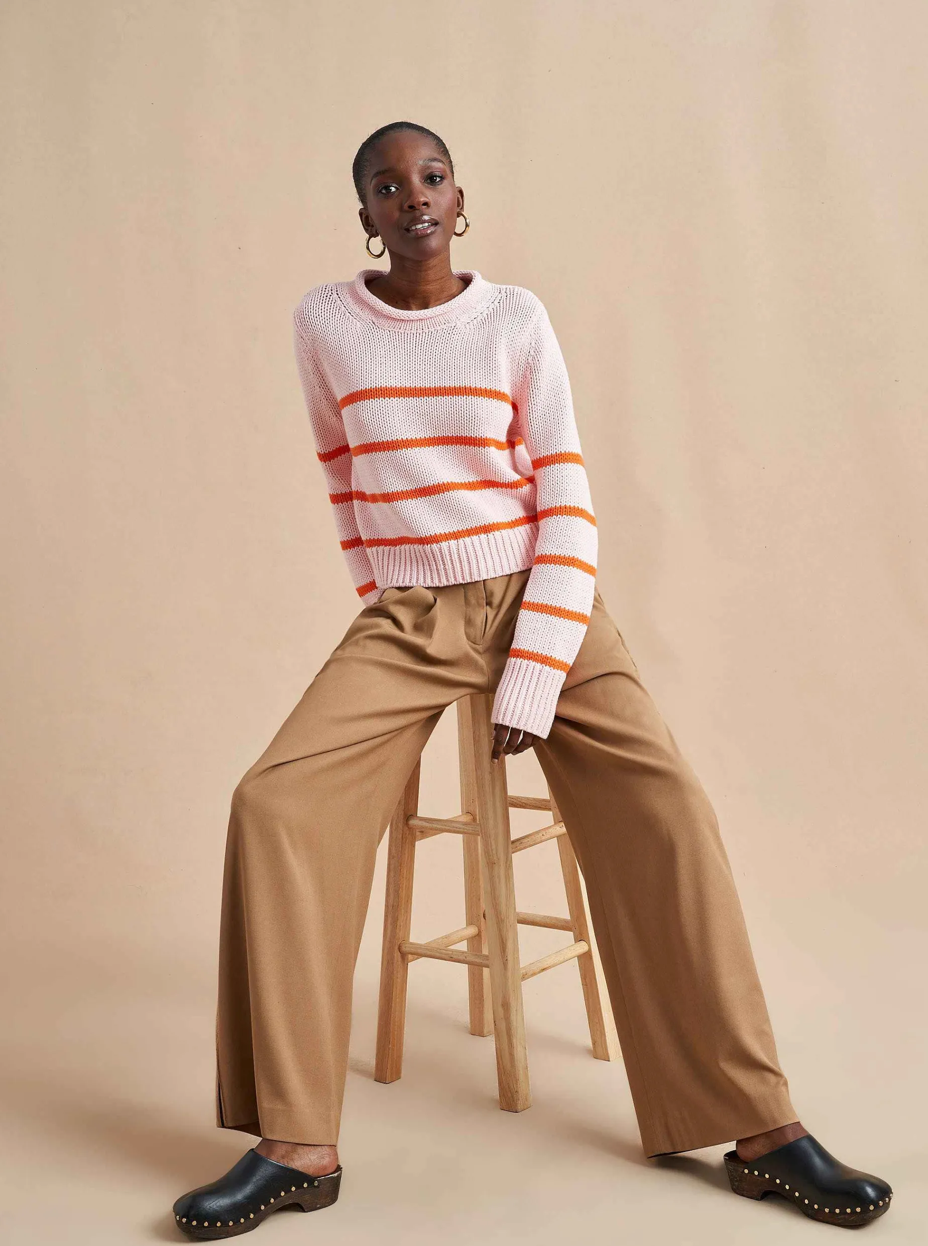 La Ligne Mini Marina Sweater Blush/Tangerine Hot