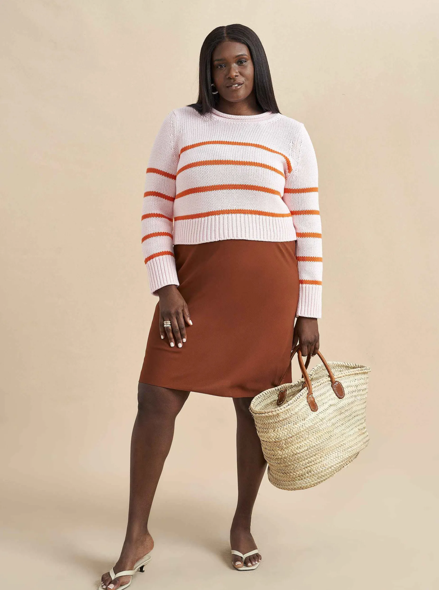 La Ligne Mini Marina Sweater Blush/Tangerine Hot