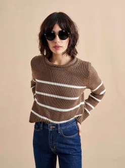 La Ligne Mini Marina Sweater Tan/Cream Cheap