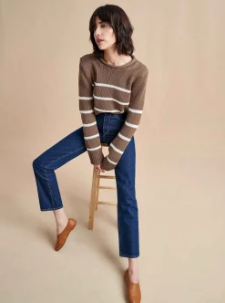 La Ligne Mini Marina Sweater Tan/Cream Cheap