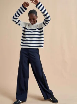 La Ligne Mini Striped Toujours Sweater Cream/Navy Cheap