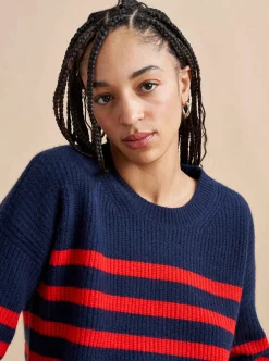 La Ligne Mini Striped Toujours Sweater Navy/Red Cheap