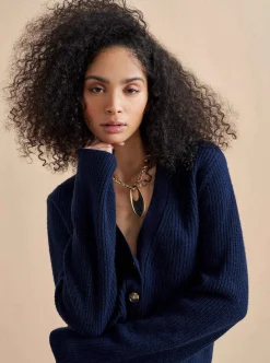La Ligne Mini Toujours Cardigan Navy Clearance