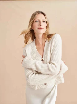 La Ligne Mini Toujours Cardigan Cream Discount