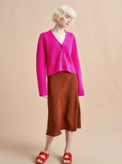 La Ligne Mini Toujours Cardigan Fuchsia Online