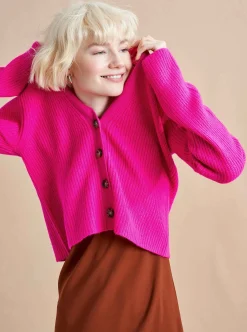 La Ligne Mini Toujours Cardigan Fuchsia Online