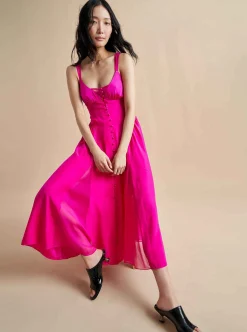 La Ligne Paulina Dress Fuchsia Hot
