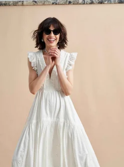 La Ligne Pointelle Marta Dress Ivory Store