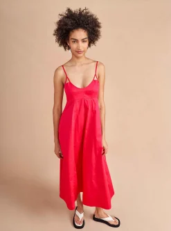 La Ligne Portia Dress Raspberry New