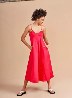 La Ligne Portia Dress Raspberry New