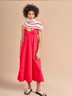 La Ligne Portia Dress Raspberry New
