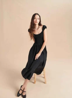La Ligne Silk Vivian Dress Black Cheap