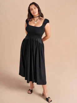 La Ligne Silk Vivian Dress Black Cheap