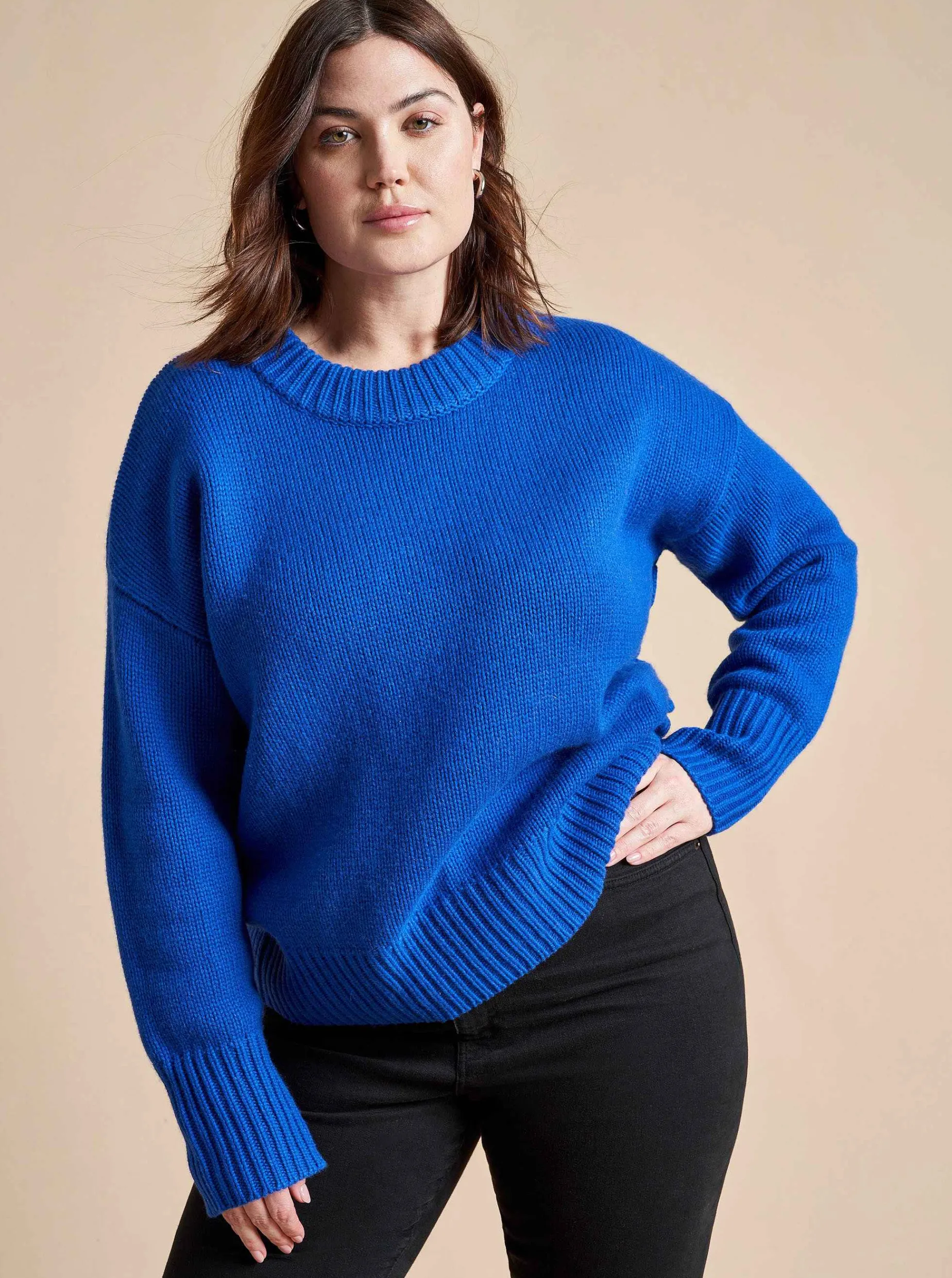 La Ligne Solid Marin Sweater Cobalt Hot