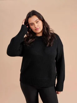 La Ligne Solid Marin Sweater Black Shop