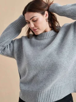 La Ligne Solid Marin Sweater Grey Fashion
