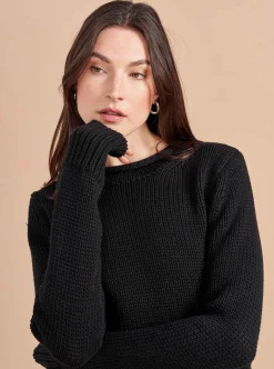 La Ligne Solid Mini Marina Sweater Black Store