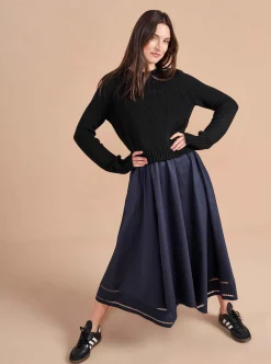 La Ligne Solid Mini Marina Sweater Black Store