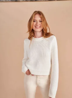 La Ligne Solid Mini Marina Sweater Ivory Outlet