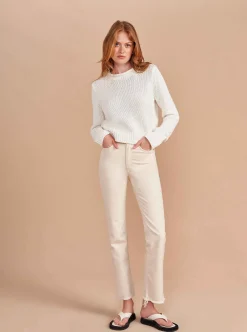 La Ligne Solid Mini Marina Sweater Ivory Outlet