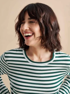 La Ligne Striped Meredith Tee Cream/Hunter Store